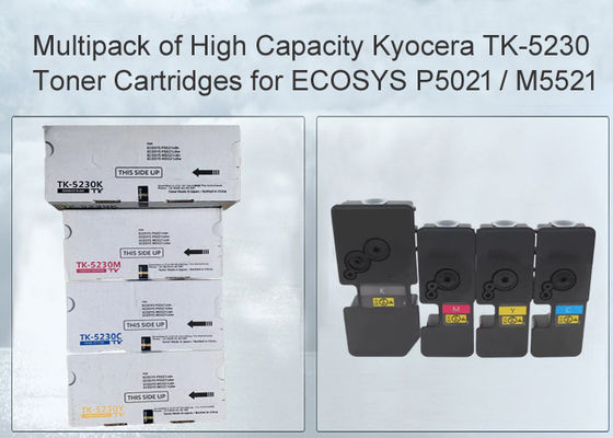 Kyocera TK-5230 BK/C/M/Y Toner Cartucho de Alta Capacidade Toner Preto e Cor Multipack