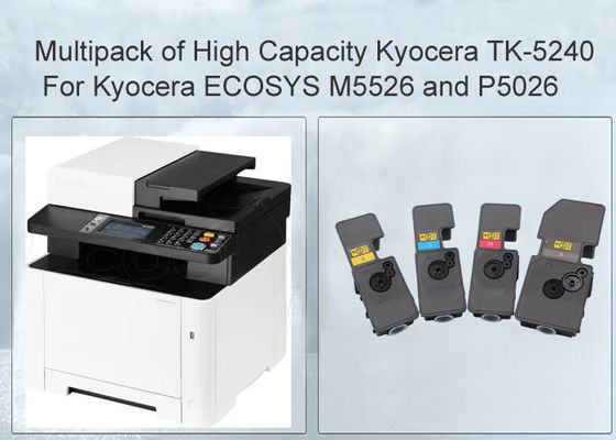 Conjunto genérico de cartuchos de toner colorido Kyocera TK-5240 para Kyocera ECOSYS M5526 e P5026