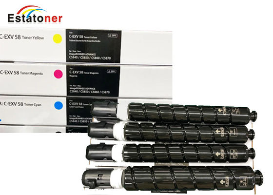 Toner de copiadora C-EXV58 para a série imageRUNNER ADVANCE DX C5800 Preto 71000 páginas