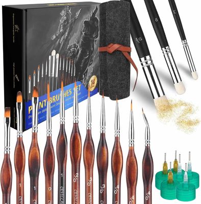 Pincel de Modelo de Precisão Detalhes de Fabricação de Pintura Set de Pincel para Modelos em Escala