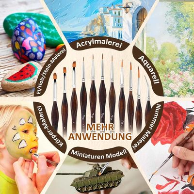 Quais são os melhores conjuntos de pincéis de pintura para modelismo detalhado para pintura de miniaturas?