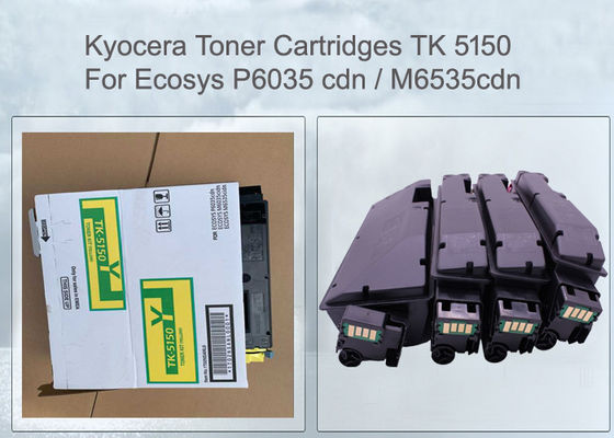 KYOCERA TK-5150Y TONER CARTRIDGE 1T02NSANL0 PARA ECOSYS 6535, 4 PCS por conjunto de 10K páginas