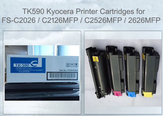 Kyocera TK590C Cartucho de tonificador Cyan FS-C2526 C2626 M6026 M6526 Compatível