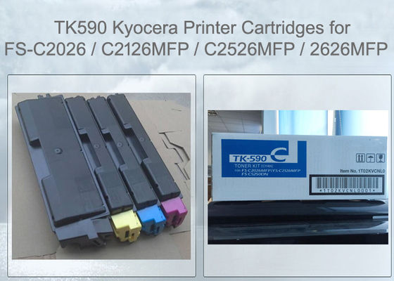 Kyocera TK590C Cartucho de tonificador Cyan FS-C2526 C2626 M6026 M6526 Compatível