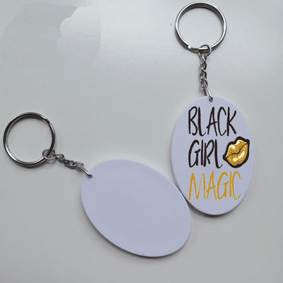 Do Keyring vazio do polímero da sublimação canto arredondado para a impressão de Diy